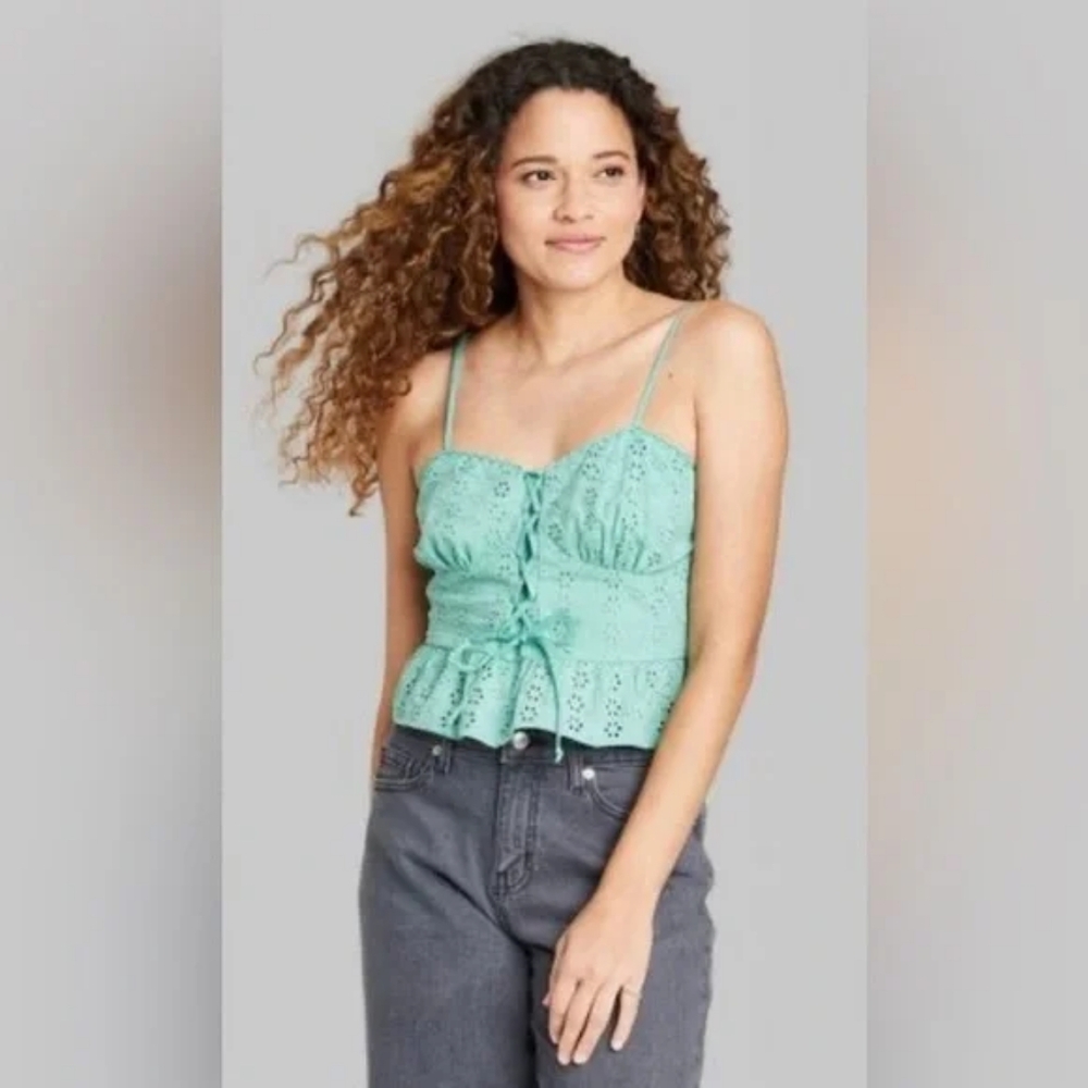 Target Wild Fable sea foam.green cami large